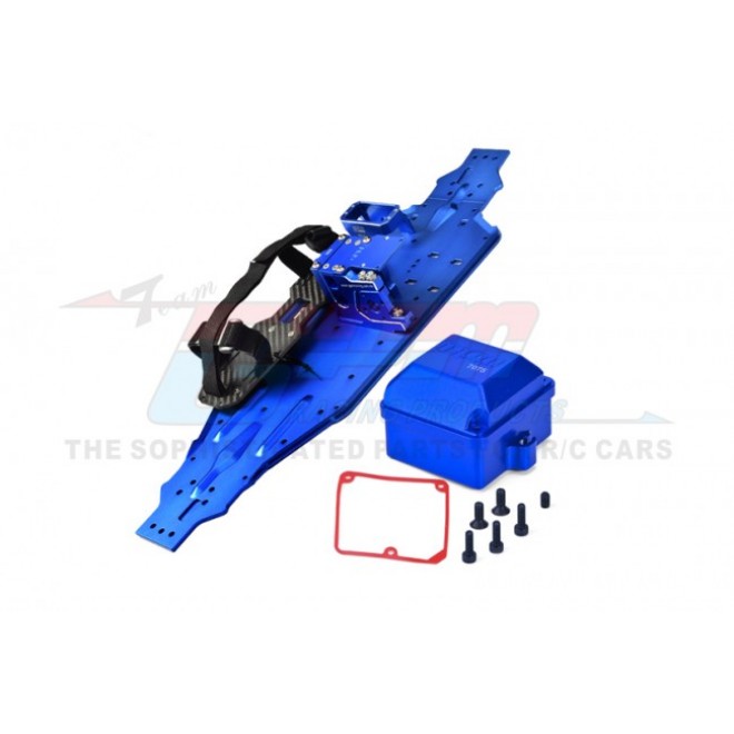 ALUMINUM 7075-T6 CHASSIS PLATE WITH SERVO MOUNT+BATTERY COMPARTMENT+MOTOR BASE--SLE1612638C