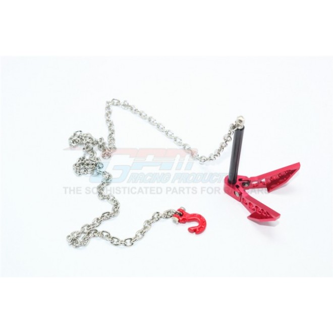 SCALE ACCESSORIES:  GROUND ANCHOR CHAIN HOOK COMBO FOR CRAWLERS -1PC SET--ZSP020