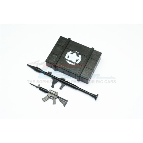 SCALE ACCESSORIES: WEAPON BOX+WEAPON FOR CRAWLERS (A) -3PC SET--ZSP023