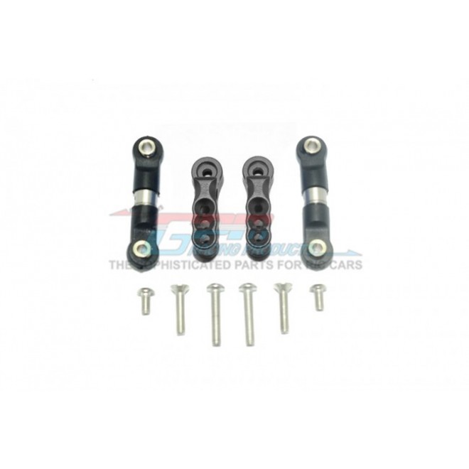 ALUMINUM 24T SERVO HORN WITH STAINLESS STEEL ADJUSTABLE TIE RODS-10PC SET--ER216024S