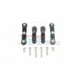 ALUMINUM 24T SERVO HORN WITH STAINLESS STEEL ADJUSTABLE TIE RODS-10PC SET--ER216024S