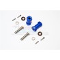 ALUMINIUM WHEEL HEX ADAPTERS 25MM WIDTH (USE FOR 4MM THREAD WHEEL SHAFT & 5MM HOLE WHEEL) - 1PR SET--RR010/255