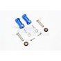 ALUMINIUM WHEEL HEX ADAPTERS 27MM WIDTH (USE FOR 4MM THREAD WHEEL SHAFT & 5MM HOLE WHEEL) - 1PR SET--RR010/275