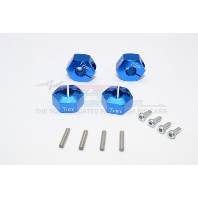 ALLOY HEX ADAPTER (12MMX7MM)-4PCS SET--CC010/12X7MM