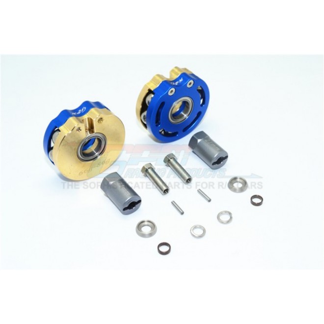 BRASS PENDULUM WHEEL KNUCKLE AXLE WEIGHT WITH ALLOY LID + 21MM HEX ADAPTER -14PC SET--SCX023AX