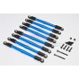 ALUMINIUM FRONT & REAR LINK PARTS (UPPER+LOWER) - 8PCS SET--WR4914