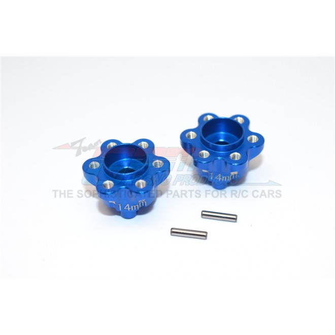 ALUMINIUM 2.2 WHEEL HUB ADAPTERS (14MM THICKNESS) - 1PR SET--YT014A