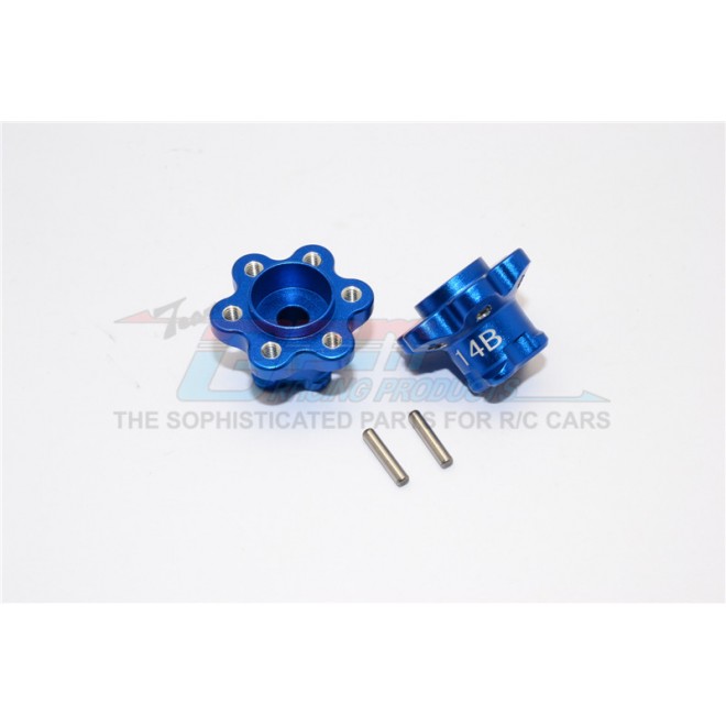 ALUMINIUM 2.2 WHEEL HUB ADAPTERS  (14MM THICKNESS) ECONOMY VERSION  - 1PR SET--YT014B