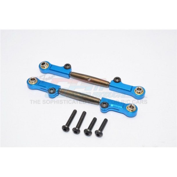 SPRING STEEL STEERING ANTI-THREAD  TIE ROD WITH ALUMINIUM ENDS - 1PR SET--YT047S