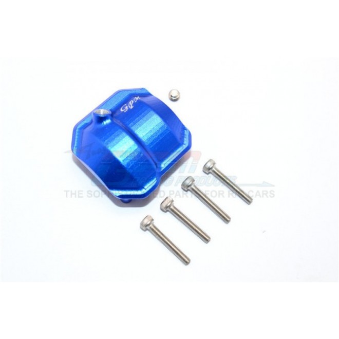 ALUMINIUM FRONT/REAR DIFFERENTIAL COVER WITH HOLE - 1PC SET--SCX2012AO