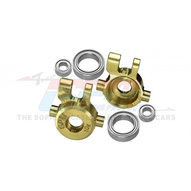 BRASS FRONT STEERING BLOCKS SET--TRX4M021X