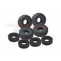 TRAXXAS TRX4M WIDEN 1.0 INCH HIGH ADHESIVE CRAWLER RUBBER TIRES 60MM x 25MM WITH FOAM INSERTS--TRX4MZSP1213