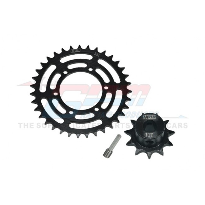 MEDIUM CARBON STEEL HUB CHAIN SPROCKET SET (35T/11T)--MX3511S