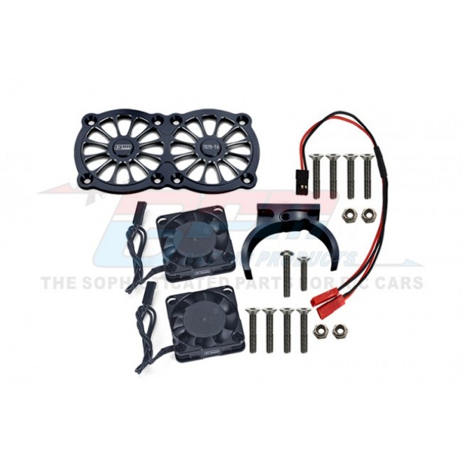 ALUMINUM 7075-T6 MOTOR HEATSINK WITH DUAL METAL FRAME COOLING FAN AND ADJUSTABLE MOUNT--MAKX018FANA