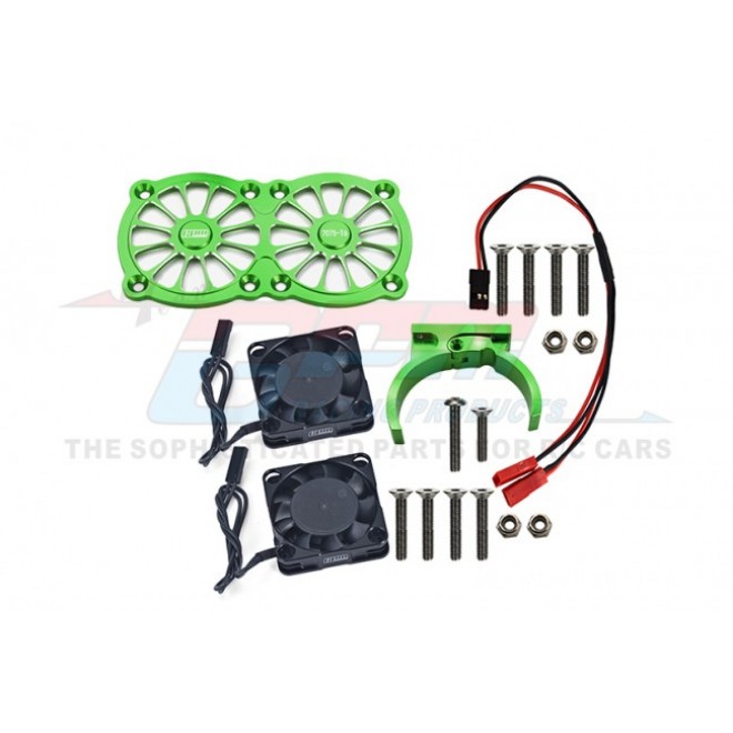 ALUMINUM 7075-T6 MOTOR HEATSINK WITH DUAL METAL FRAME COOLING FAN AND ADJUSTABLE MOUNT--MAKX018FANA