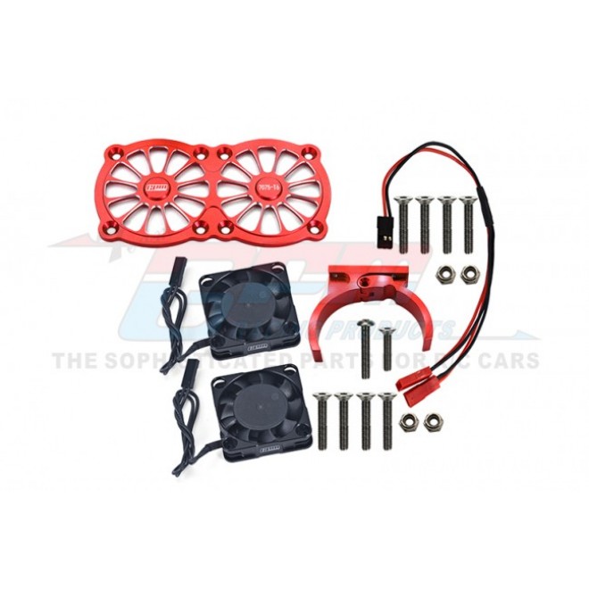 ALUMINUM 7075-T6 MOTOR HEATSINK WITH DUAL METAL FRAME COOLING FAN AND ADJUSTABLE MOUNT--MAKX018FANA