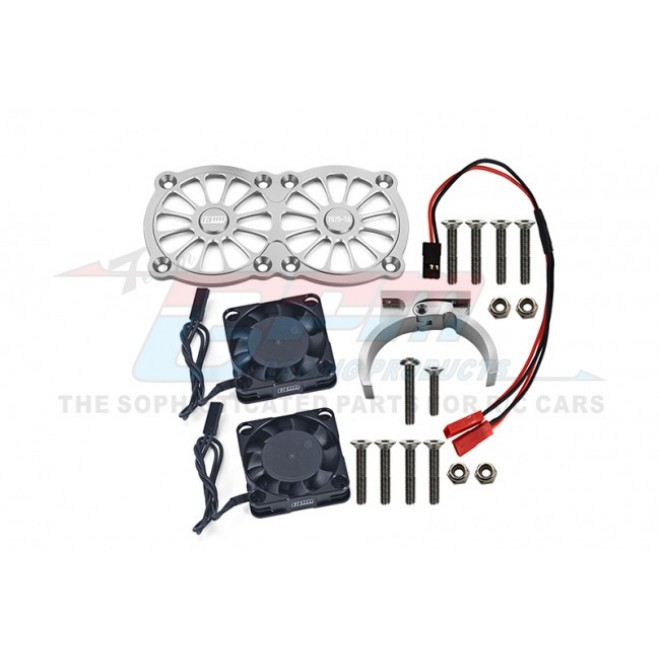 ALUMINUM 7075-T6 MOTOR HEATSINK WITH DUAL METAL FRAME COOLING FAN AND ADJUSTABLE MOUNT--MAKX018FANA