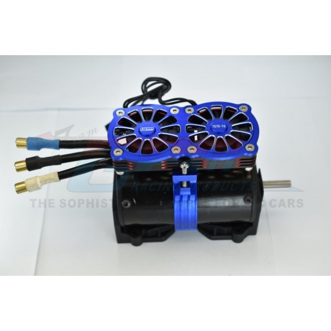 ALUMINUM 7075-T6 MOTOR HEATSINK WITH DUAL METAL FRAME COOLING FAN AND ADJUSTABLE MOUNT--MAKX018FANA