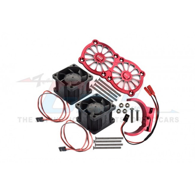 ALUMINUM 7075-T6 MOTOR HEATSINK WITH DUAL COOLING FAN AND ADJUSTABLE MOUNT--MAKX018FANB