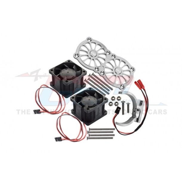 ALUMINUM 7075-T6 MOTOR HEATSINK WITH DUAL COOLING FAN AND ADJUSTABLE MOUNT--MAKX018FANB