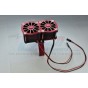 ALUMINUM 7075-T6 MOTOR HEATSINK WITH DUAL COOLING FAN AND ADJUSTABLE MOUNT--MAKX018FANB