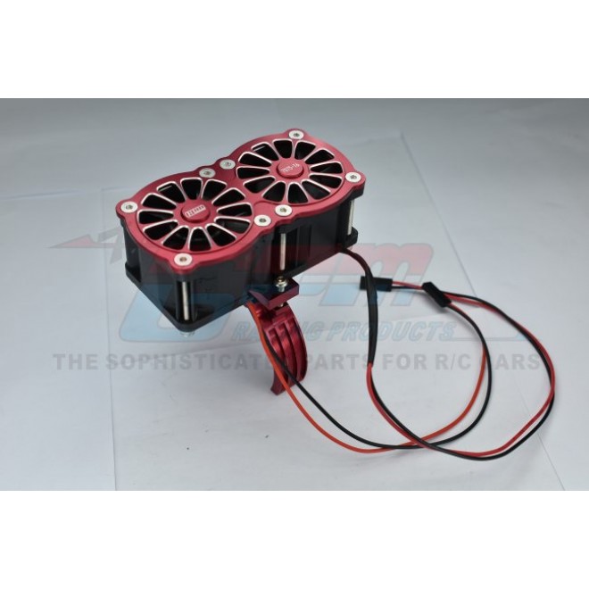 ALUMINUM 7075-T6 MOTOR HEATSINK WITH DUAL COOLING FAN AND ADJUSTABLE MOUNT--MAKX018FANB