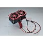 ALUMINUM 7075-T6 MOTOR HEATSINK WITH DUAL COOLING FAN AND ADJUSTABLE MOUNT--MAKX018FANB