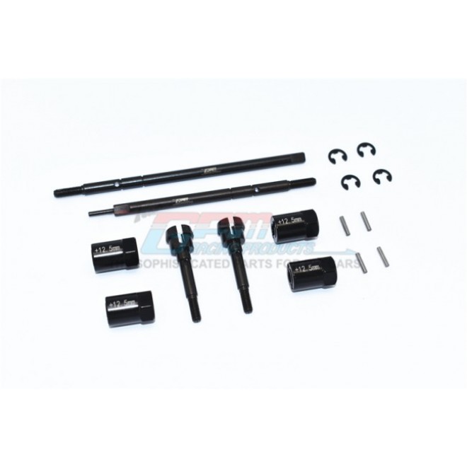 HARDEN STEEL #45 FRONT CVD JOINT+REAR DRIVE SHAFT + ALUMINUM 12.5MM WIDER HEX - 16PC SET--CC2237S+12.5