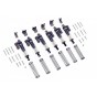 ALUMINUM  L-SHAPE PIGGY BACK SPRING DAMPERS 90MM+ADJUSTABLE DAMPER MOUNT (MULTIPLE POSITIONING HOLES) -42PC SET--TRX6090BZFRL