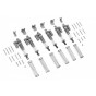 ALUMINUM  L-SHAPE PIGGY BACK SPRING DAMPERS 90MM+ADJUSTABLE DAMPER MOUNT (MULTIPLE POSITIONING HOLES) -42PC SET--TRX6090BZFRL