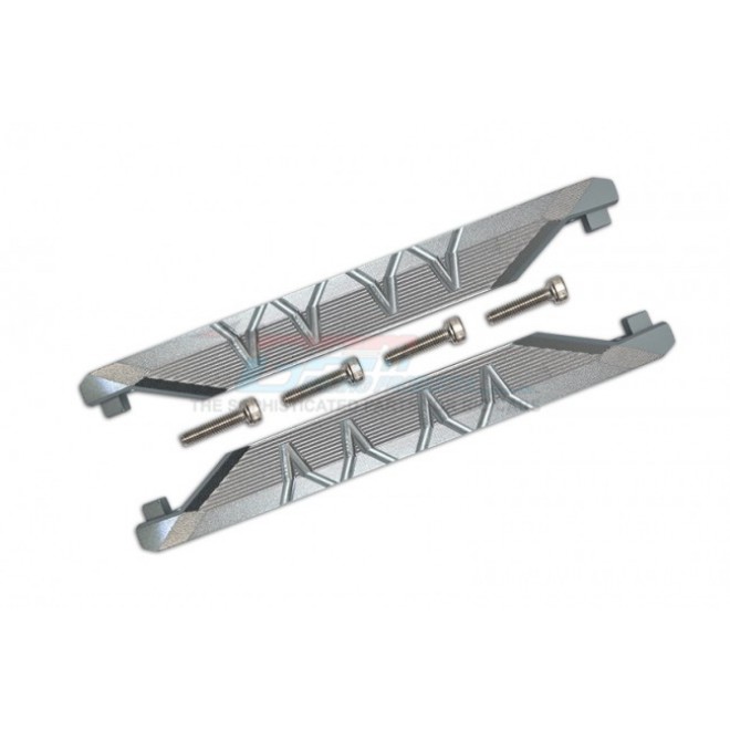 ALUMINUM CHASSIS NERF BARS (SILVER INLAY VERSION)--TXMS014X