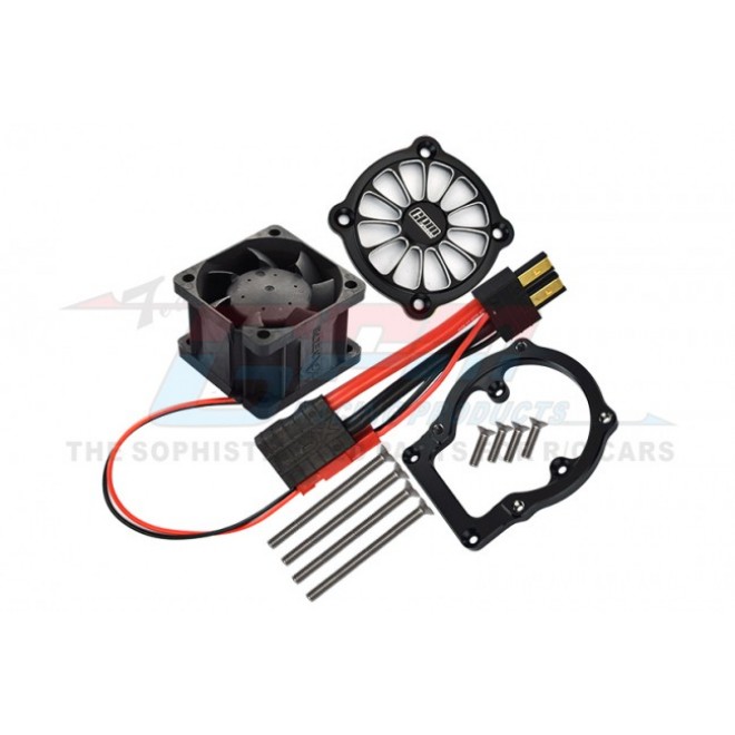 ALUMINUM 6061-T6 MOTOR HEATSINK WITH COOLING FAN--SLE018FAN