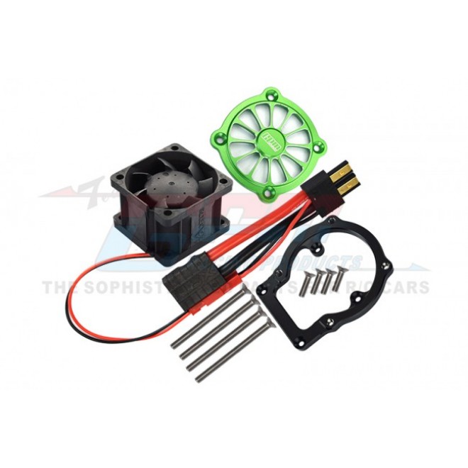 ALUMINUM 6061-T6 MOTOR HEATSINK WITH COOLING FAN--SLE018FAN