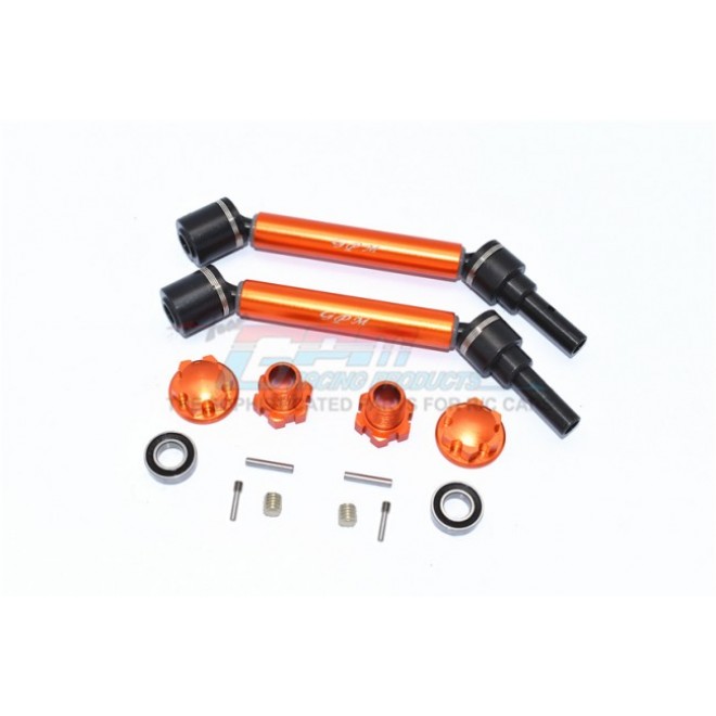 HARDEN STEEL+ALUMINUM FRONT/REAR ADJUSTABLE CVD DRIVE SHAFT+HEX ADAPTER+WHEEL LOCK--TXMS123F/RB