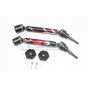 HARDEN STEEL+ALUMINUM F/R ADJUSTABLE CVD DRIVE SHAFT+HEX ADAPTER (SPLATTER PAINT VERSION)--TXMS123XHEX