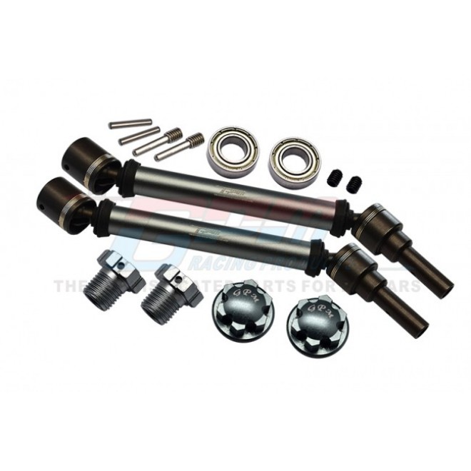 HARDEN STEEL+ALUMINUM FRONT/REAR ADJUSTABLE CVD DRIVE SHAFT+HEX ADAPTER+WHEEL LOCK(SUITABLE FOR+20MM WIDENING KIT)--TXMS143F/RS