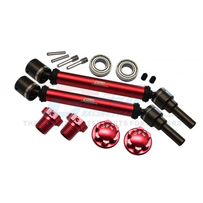 HARDEN STEEL+ALUMINUM FRONT/REAR ADJUSTABLE CVD DRIVE SHAFT+HEX ADAPTER+WHEEL LOCK(SUITABLE FOR+20MM WIDENING KIT)--TXMS143F/RS