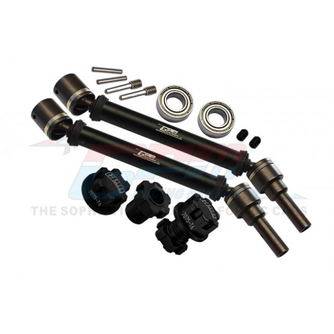 HARDEN STEEL+ALUMINUM FRONT/REAR ADJUSTABLE CVD DRIVE SHAFT+ALUMINUM 7075-T6 HEX ADAPTER+WHEEL LOCK（SUITABLE FOR+20MM WIDENING KIT）--TXMS143F/RSN