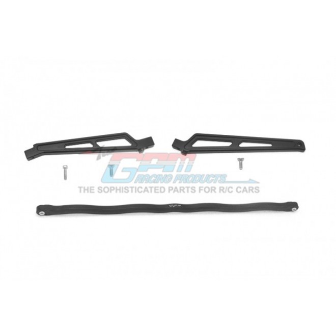 ALUMINUM CENTER BRACE BAR+CHASSIS BRACE -6PC SET--MAT2516FR