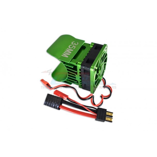 ALUMINUM 35MM MOTOR HEATSINK WITH COOLING FAN--TRX4018FAN