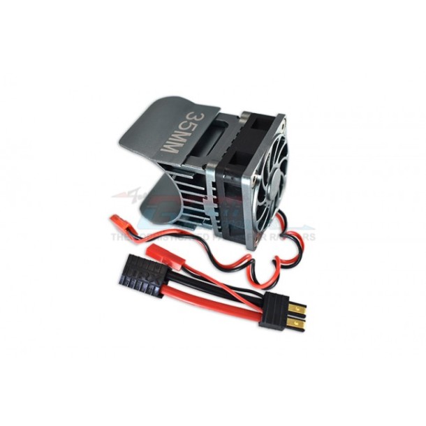 ALUMINUM 35MM MOTOR HEATSINK WITH COOLING FAN--TRX4018FAN