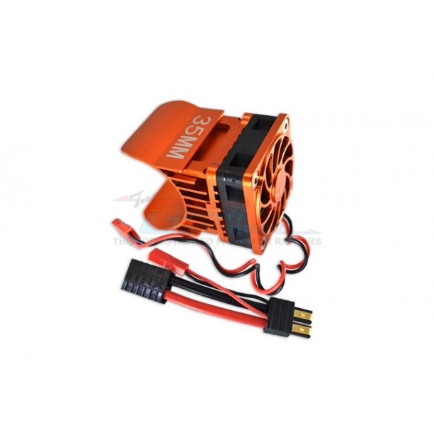 ALUMINUM 35MM MOTOR HEATSINK WITH COOLING FAN--TRX4018FAN