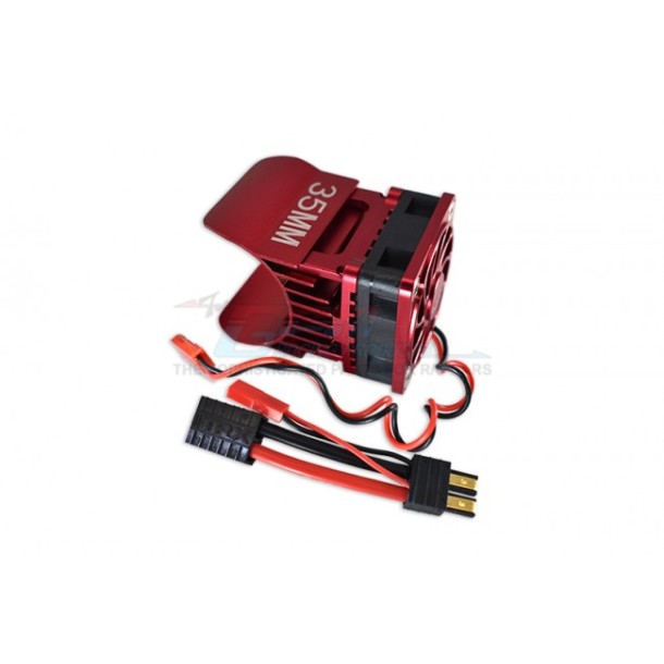 ALUMINUM 35MM MOTOR HEATSINK WITH COOLING FAN--TRX4018FAN