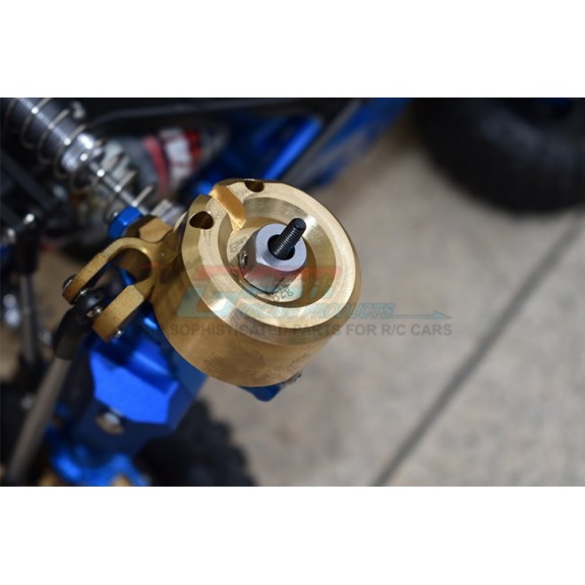 BRASS OUTER PORTAL DRIVE HOUSING (FRONT OR REAR)--TRX4021XB