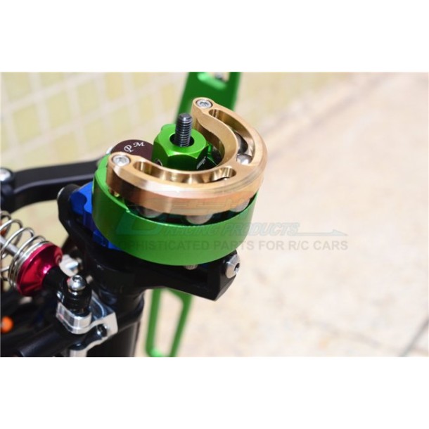 ALUMINUM PENDULUM WHEEL KNUCKLE AXLE WEIGHT WITH BRASS LID + 9MM HEX ADAPTER--TRX4023B