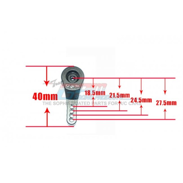 ALUMINUM 23T SERVO HORN W. BUILT-IN SPRING (4 POSITIONING HOLES) --TRX4023TA/4H