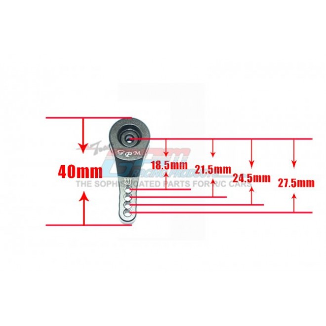 ALUMINUM 23T SERVO HORN W. BUILT-IN SPRING (4 POSITIONING HOLES) -5PC SET--TRX4023TA/4H