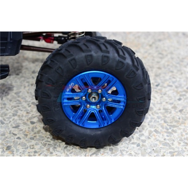 1.9" ALUMINUM 6 SPOKES BBS RIMS WITH ONROAD TIRES AND 9MM THICK ALLOY HEX--TRX4889/9MM