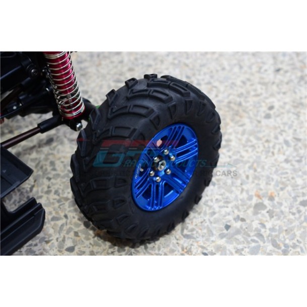 1.9" ALUMINUM 6 SPOKES BBS RIMS WITH ONROAD TIRES AND 9MM THICK ALLOY HEX--TRX4889/9MM