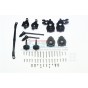 ALUMINUM FRONT C-HUBS+KNUCKLE ARMS+SPINDLE GEAR+CVD+STEERING LINK -61PC SET--TRX4H100F